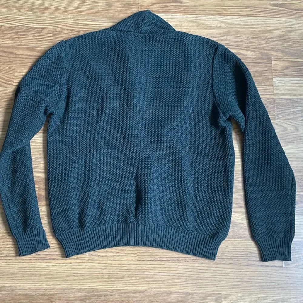 Stephan Schneider Men’s Textured Cotton Shawl Collar Cardigan Sz 6 Olive Belgium